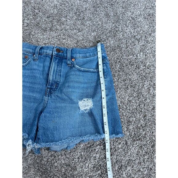 madewell high rise denim shorts cut off jean shorts women’s size 26 distressed - Picture 8 of 11